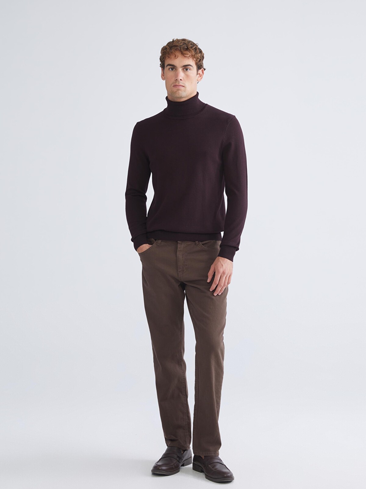 LCWAIKIKI Classic Turtleneck Long Sleeve Men's Knitwear Sweater