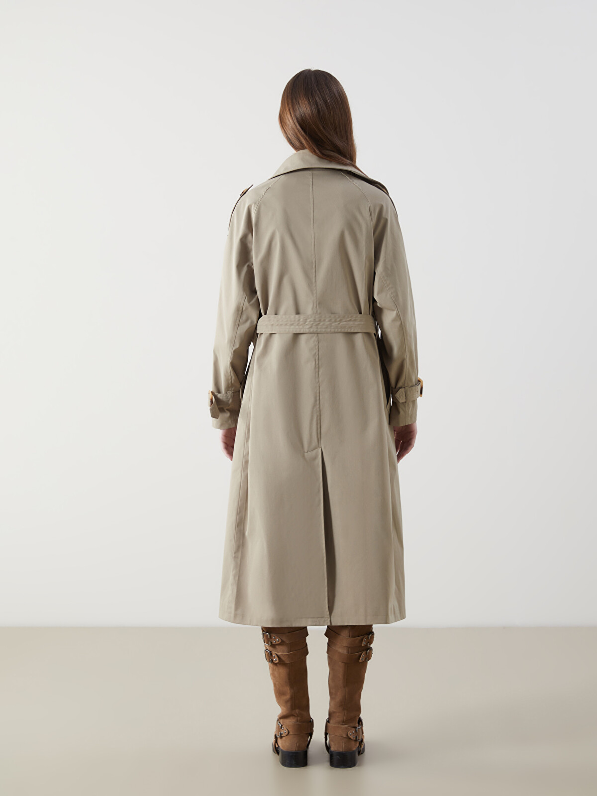 XSIDE Ceket Yaka Oversize Kadın Trençkot - W55507Z8-KEL | LC Waikiki
