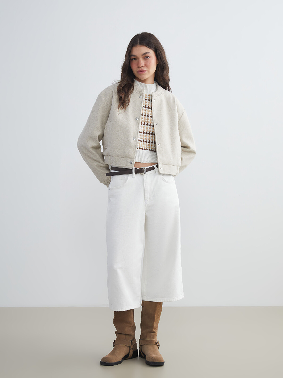 ユッキー XSIDE Crew Neck Women's Bomber Cachet Jacket - W55585Z8-YC3 | LC