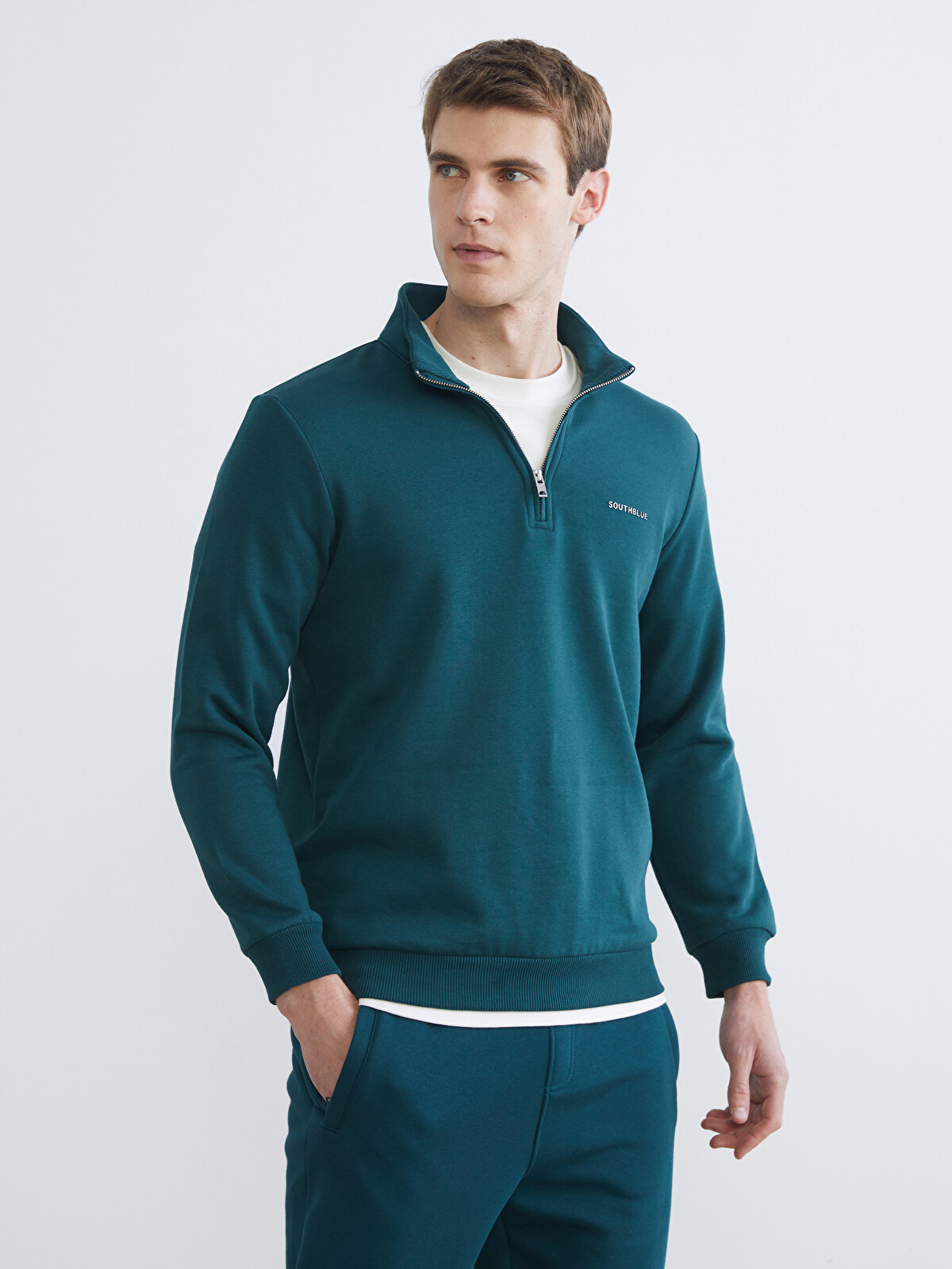 SOUTHBLUE Funnel Neck Men's Thick Sweatshirt - W55608Z8-R4Y | LC