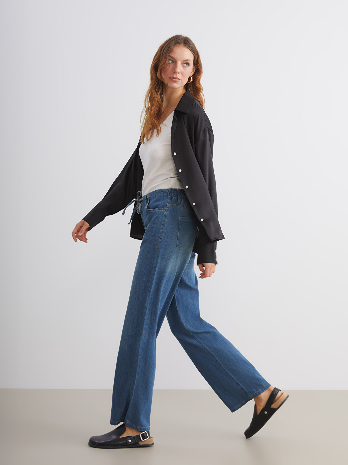 LCW Jeans Baggy Fit Kadın Jean Pantolon - W55752Z8-507 | LC Waikiki