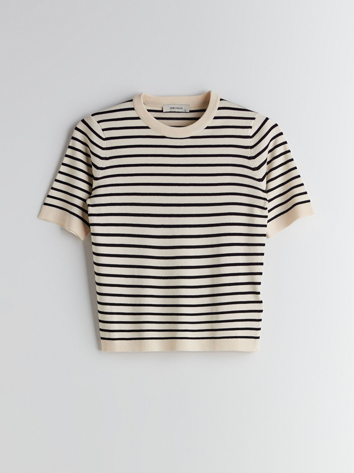 LCW Vision Crew Neck Striped Women's Knitwear Sweater -W56042Z8