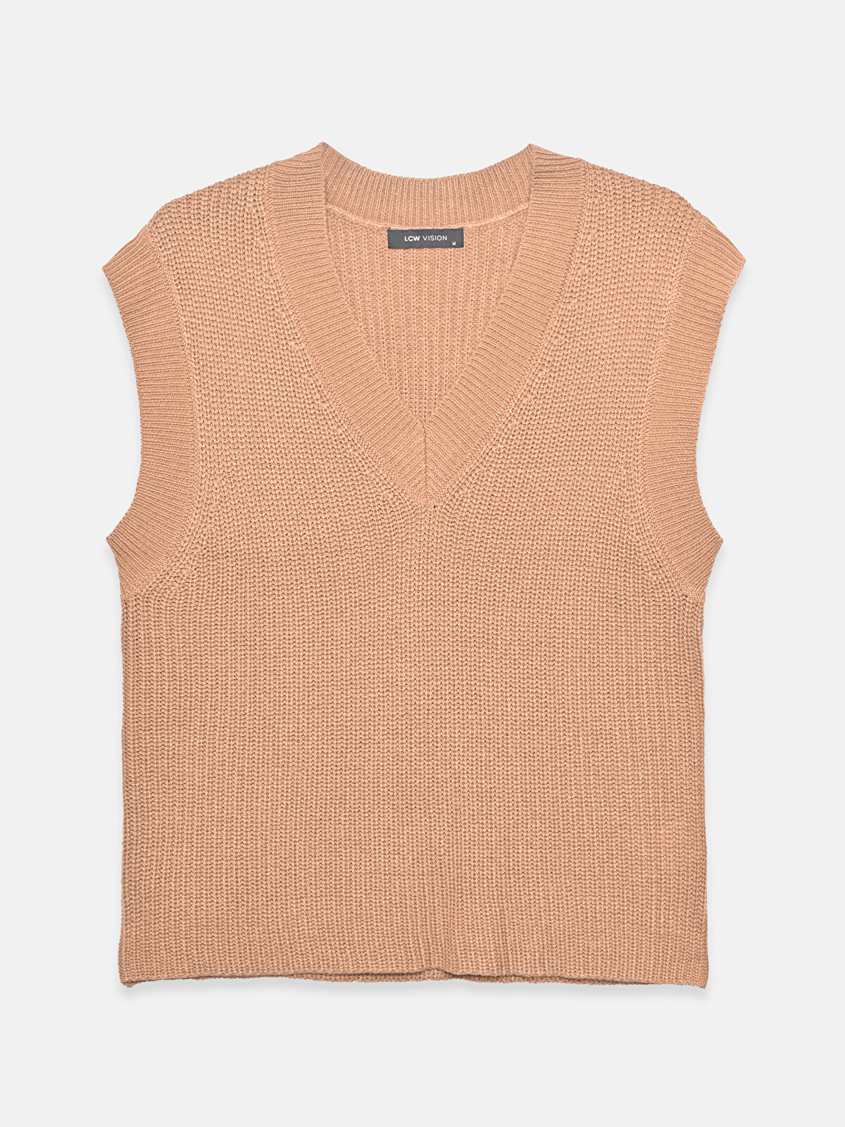 LCW Vision V Neck Women's Knitwear Sweater Vest - W56058Z8-GXT