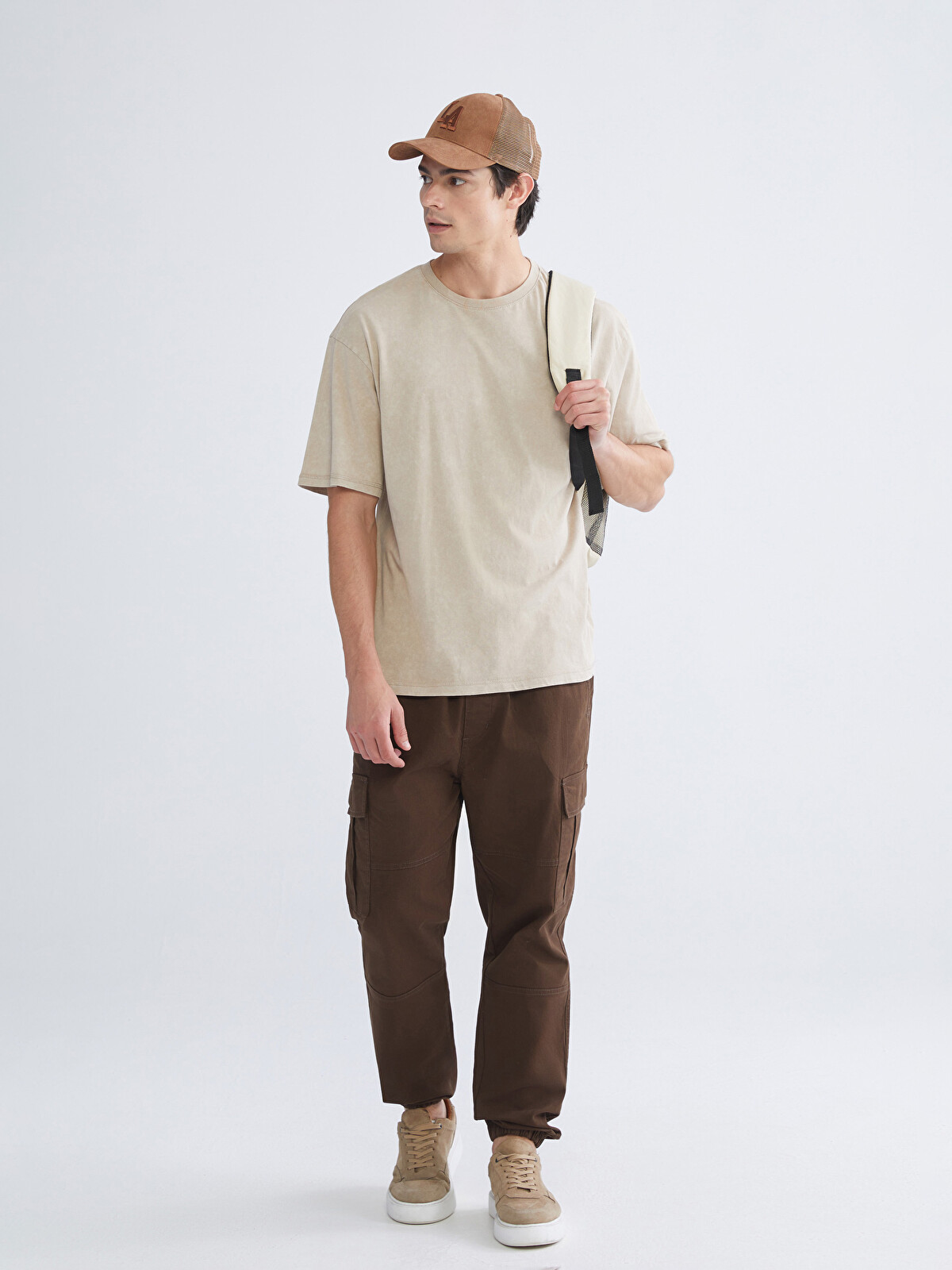 XSIDE Elastic Waist Men's Cargo Trousers - W56155Z8-Z8L | LC Waikiki