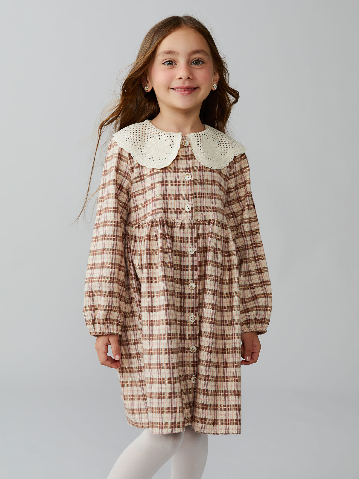 ワンピース FISH&KIDS PATCHWORK DRESS WITH COLLAR FISH & KIDS