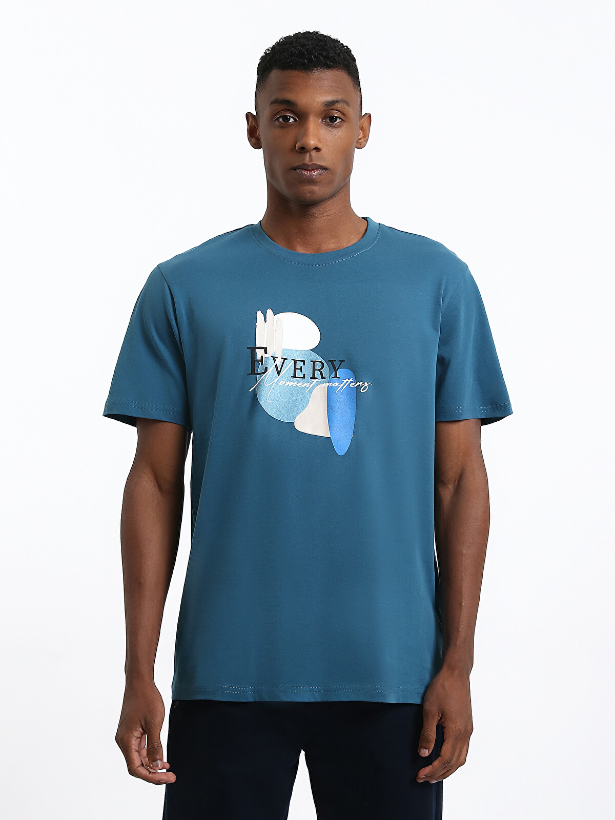 XSIDE Crew Neck Printed Men's T-shirt - W57039Z8-YA8 | LC Waikiki