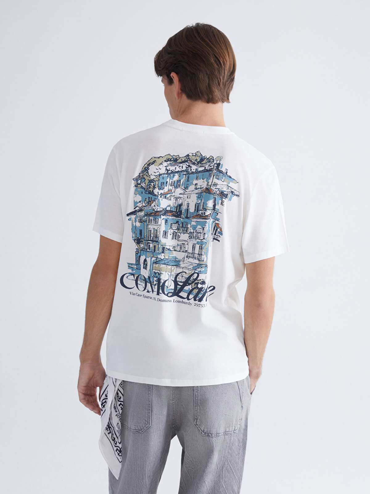 XSIDE Crew Neck Printed Jersey Men's T-Shirt - W57092Z8-R9J | LC