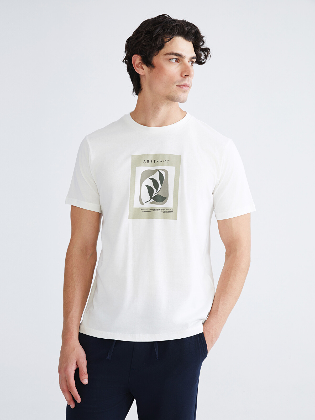 XSIDE Crew Neck Printed Jersey Men's T-Shirt - W57128Z8-EEW - LC