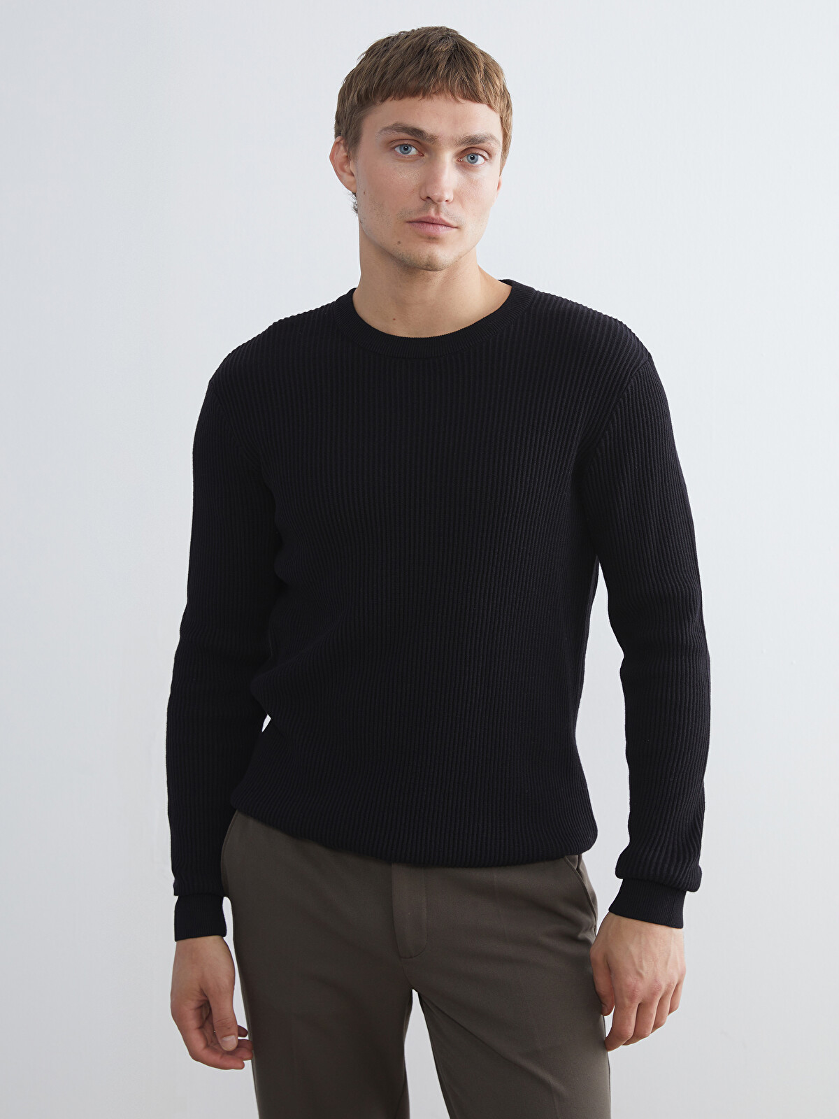 LCW Vision Crew Neck Long Sleeve Men's Tricot Sweater - W58252Z8