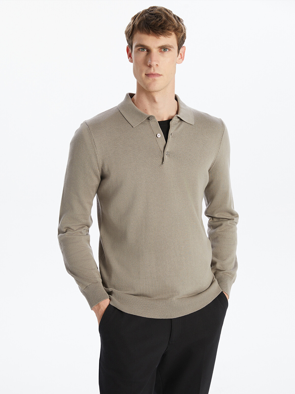 SOUTHBLUE Polo Yaka Erkek Triko Kazak - W58270Z8-PSD | LC Waikiki