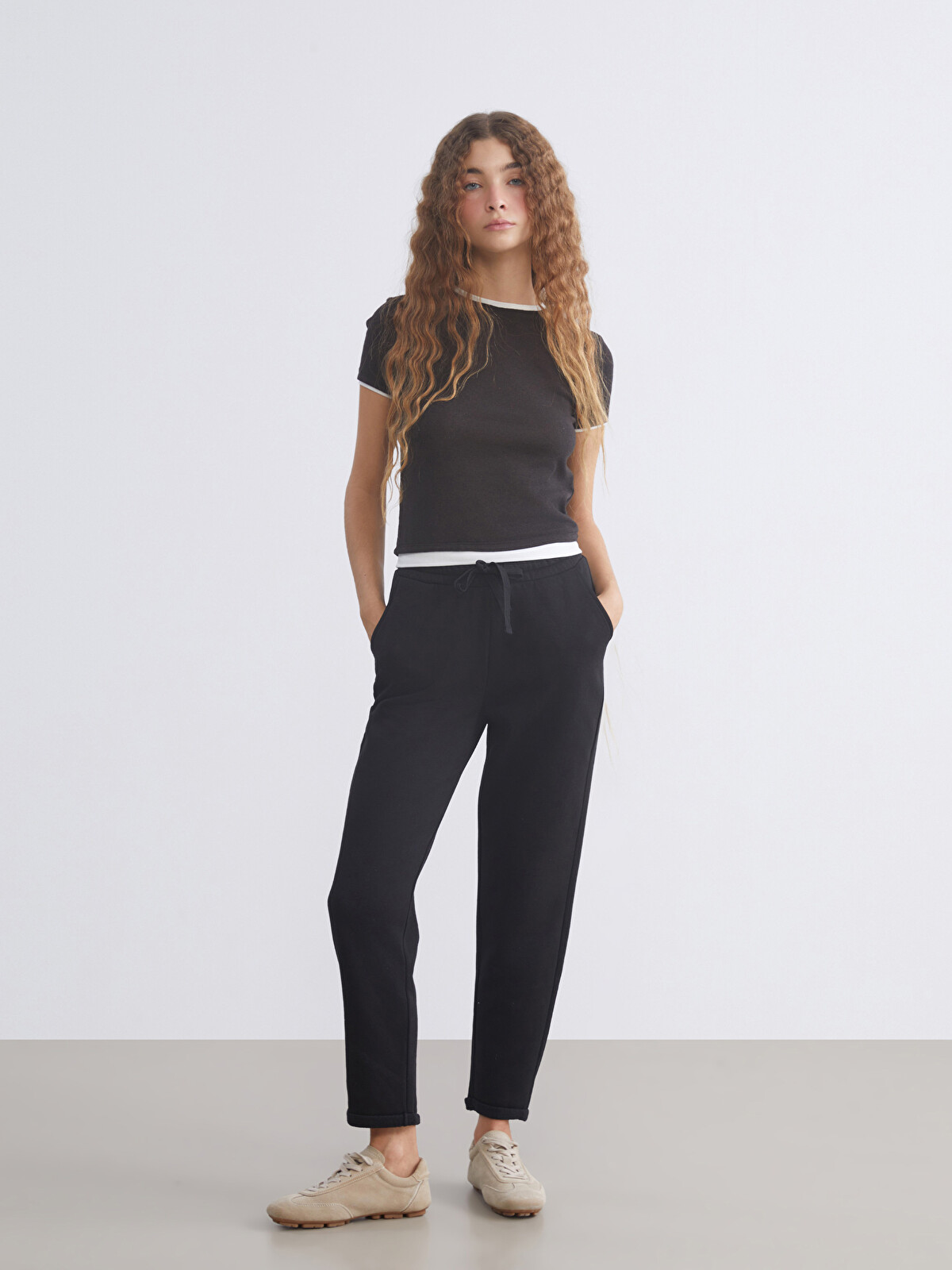 XSIDE Elasticated Waist Women's Thick Jogger Sweatpants - W58373Z8