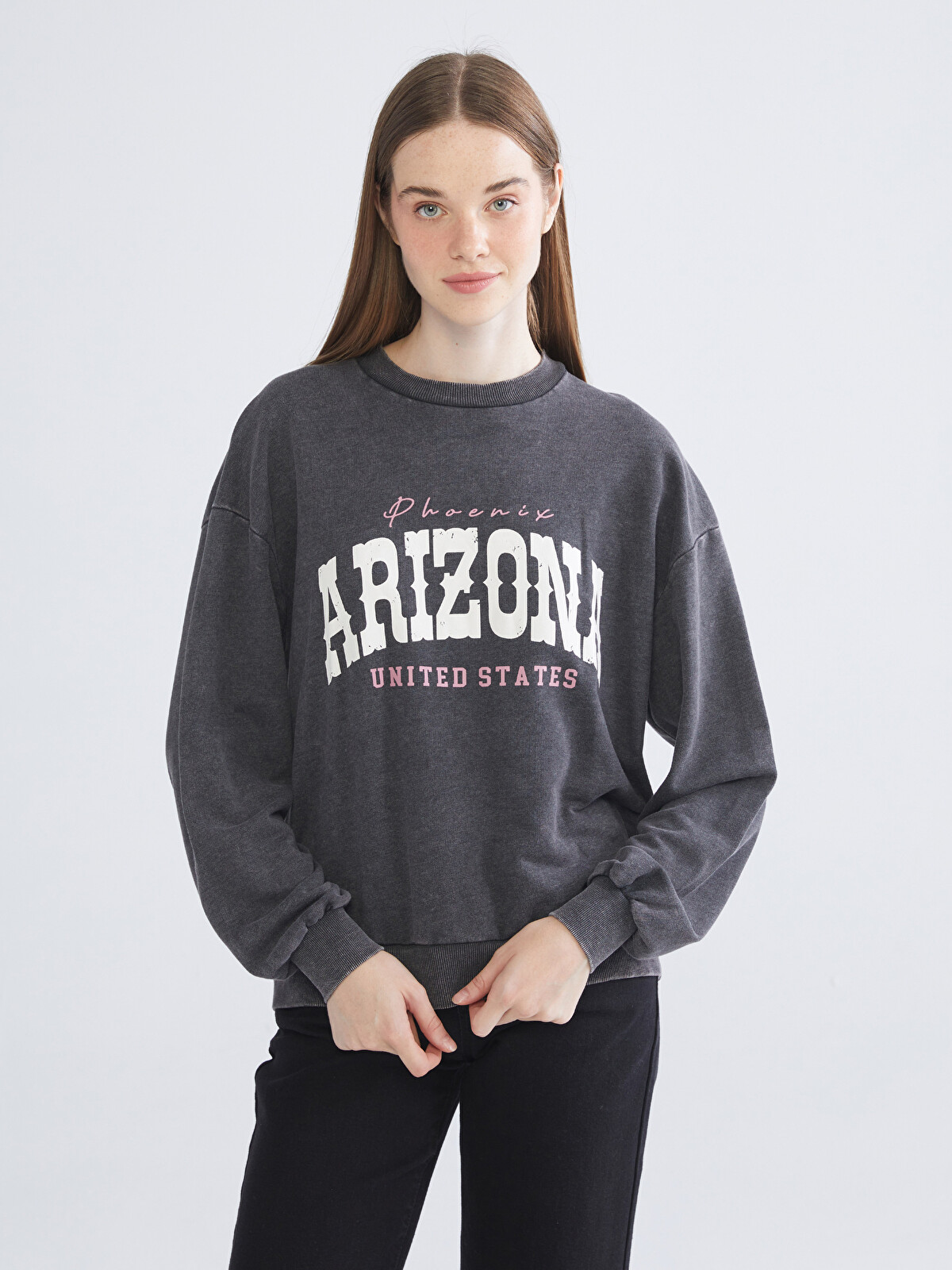 XSIDE Crew Neck Oversize Women's Thick Sweatshirt - W58625Z8-VDL