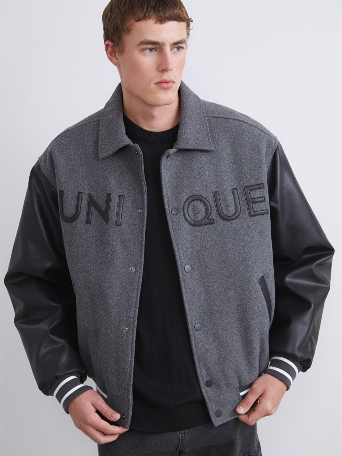 XSIDE Relaxed Fit Collared Neck Men's Coat - W59396Z8-LAL | LC Waikiki