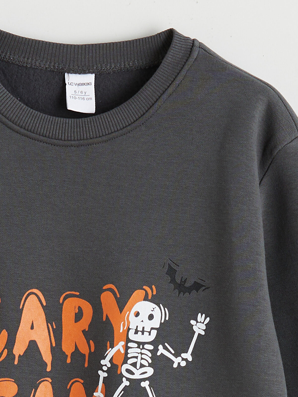 LCW Kids Antrasit Bisiklet Yaka Erkek Çocuk Sweatshirt - W59827Z1