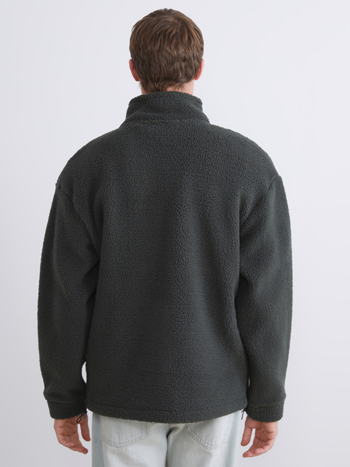 XSIDE Funnel Neck Long Sleeve Plush Men's Sweatshirt - W59963Z8