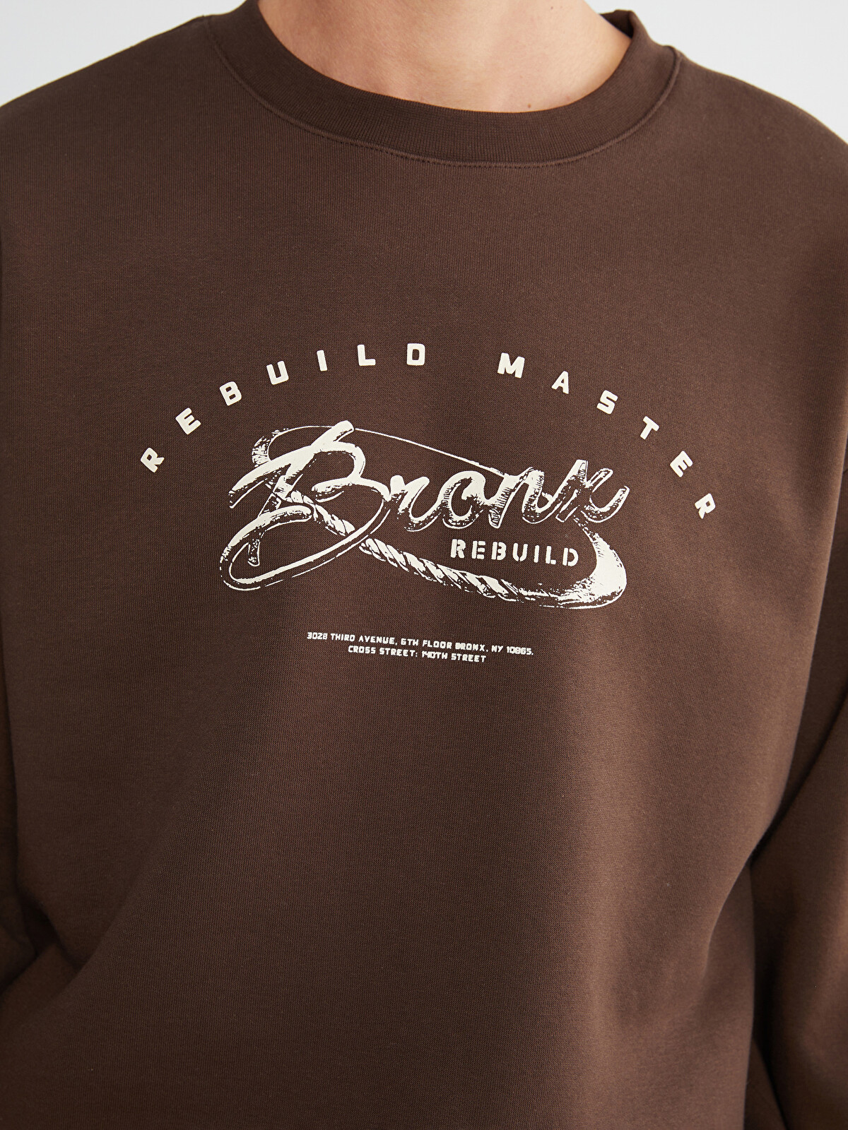 XSIDE Crew Neck Printed Thick Men's Sweatshirt - W5AB09Z8-VY8 | LC