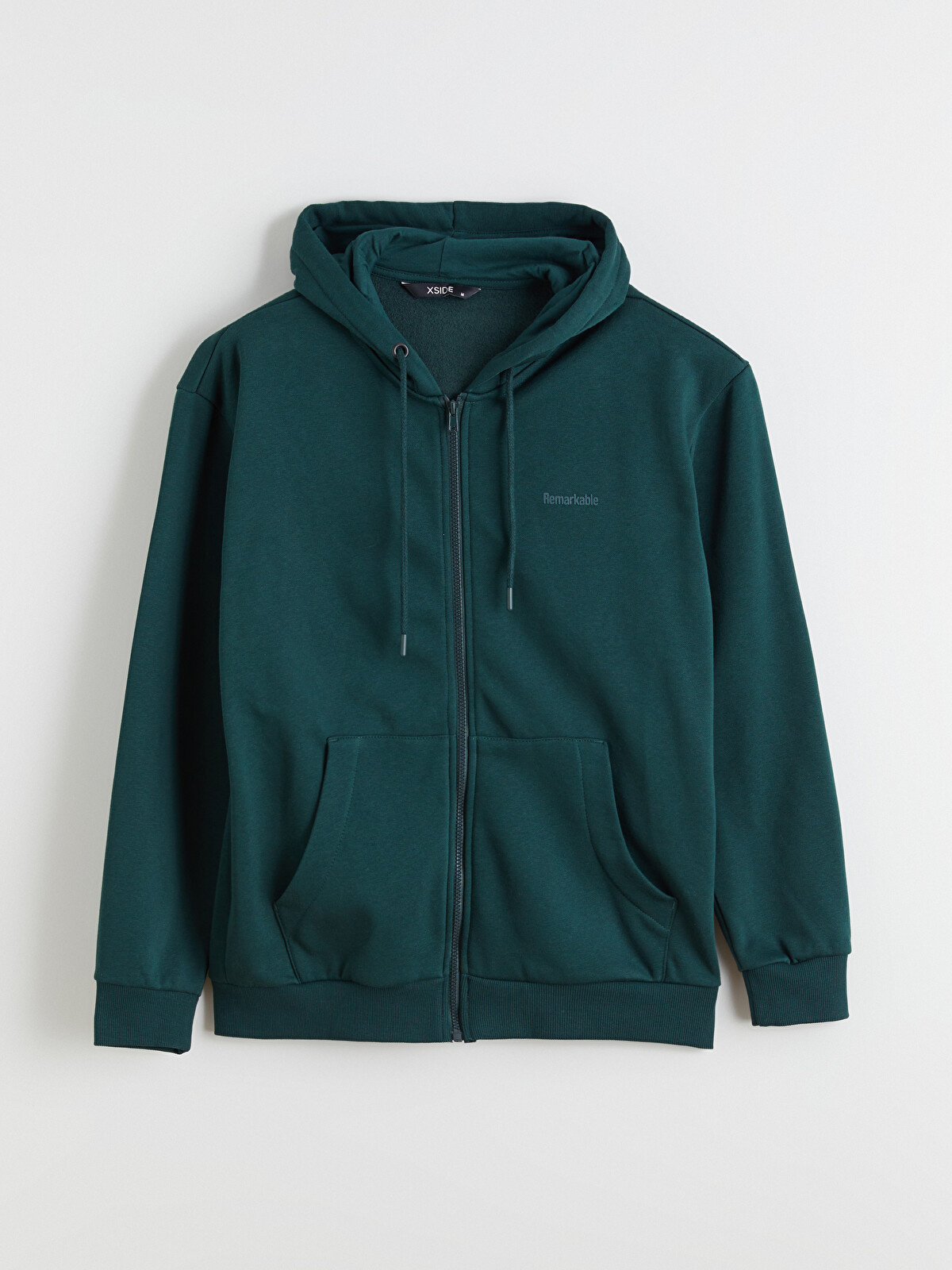 XSIDE Kapüşonlu Erkek Fermuarlı Sweatshirt - W5AC61Z8-YED | LC Waikiki