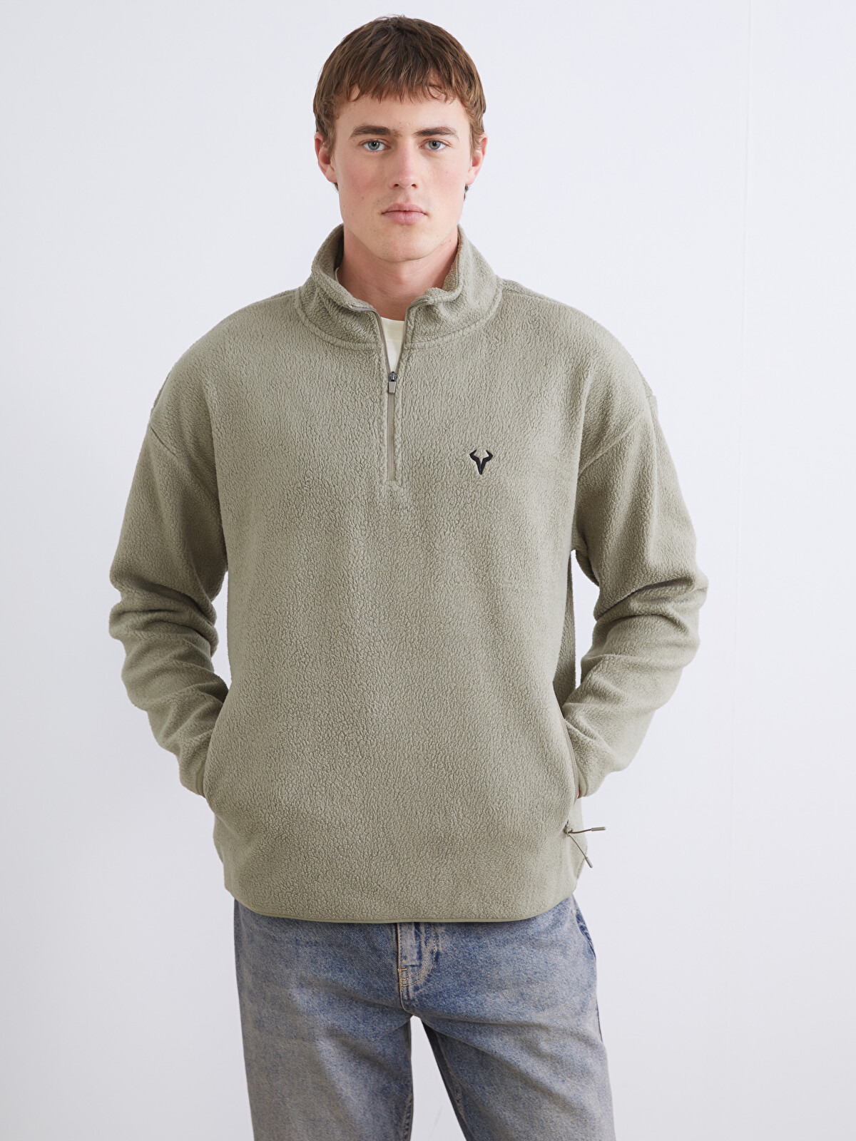 XSIDE ACTIVE Funnel Neck Long Sleeve Polar Men's Sweatshirt