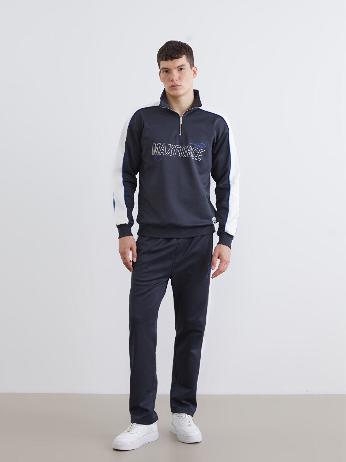 XSIDE Funnel Neck Printed Men's Thick Sweatshirt - W5AC81Z8-VX9