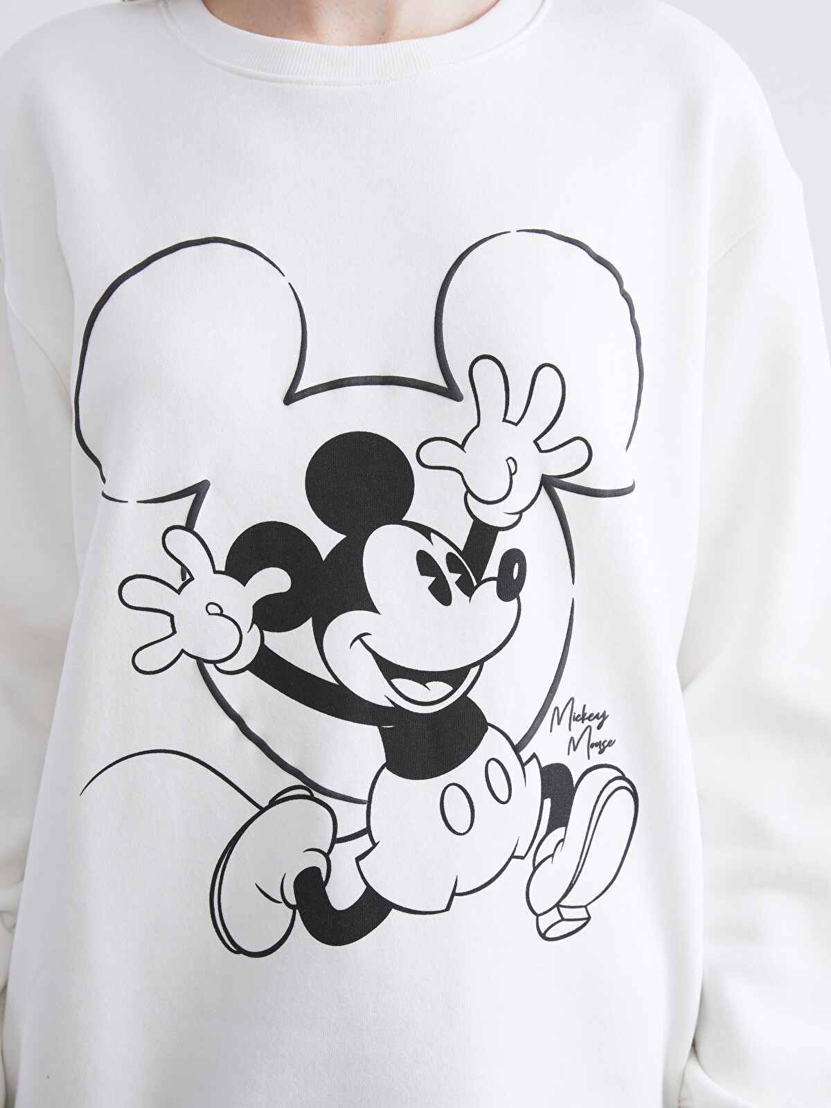 XSIDE Mickey Mouse Printed Oversize Women's Thick Sweatshirt