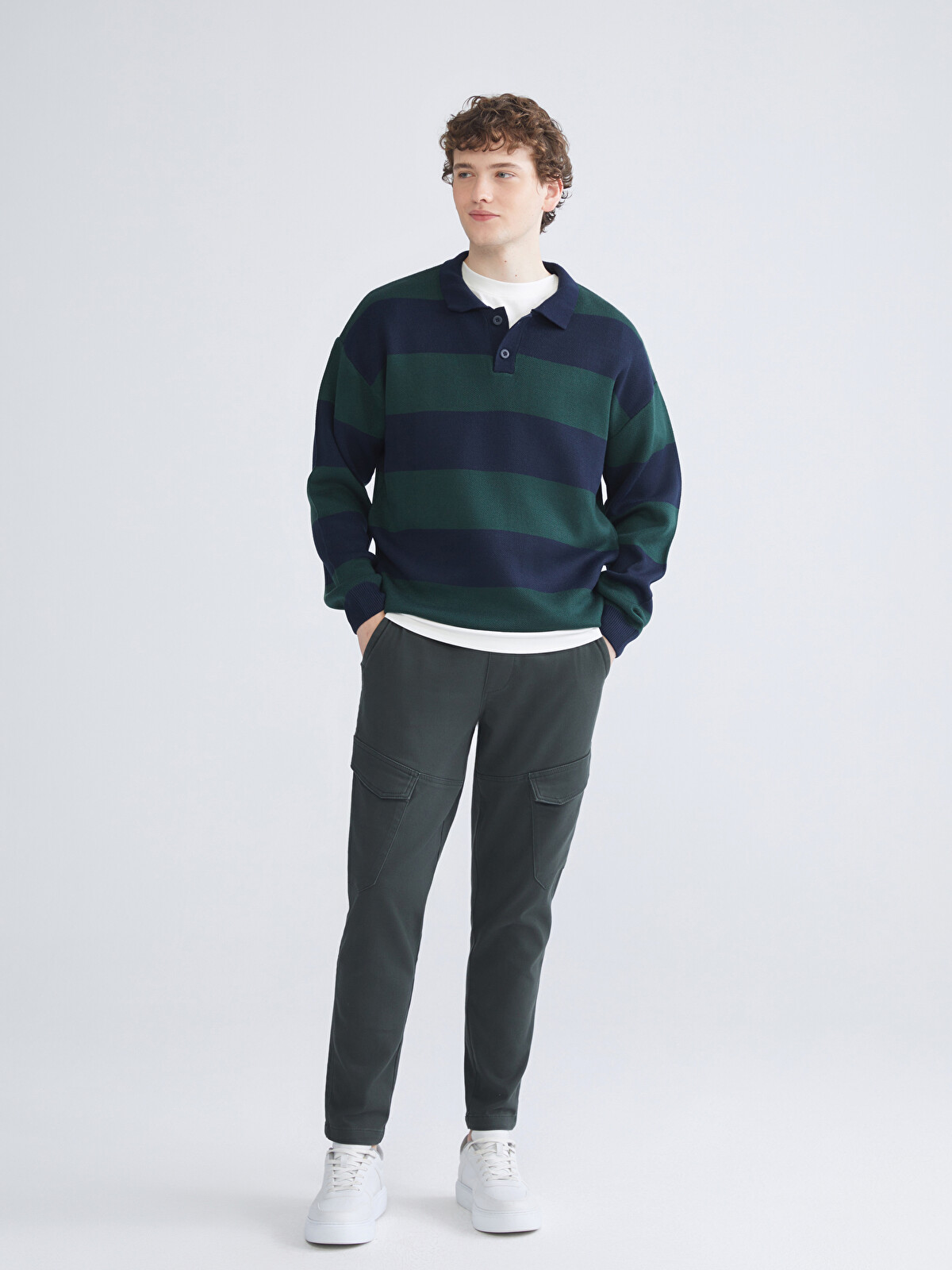 XSIDE Pantaloni Cargo Slim Fit pentru Bărbați - W5AF47Z8-QEG - LC