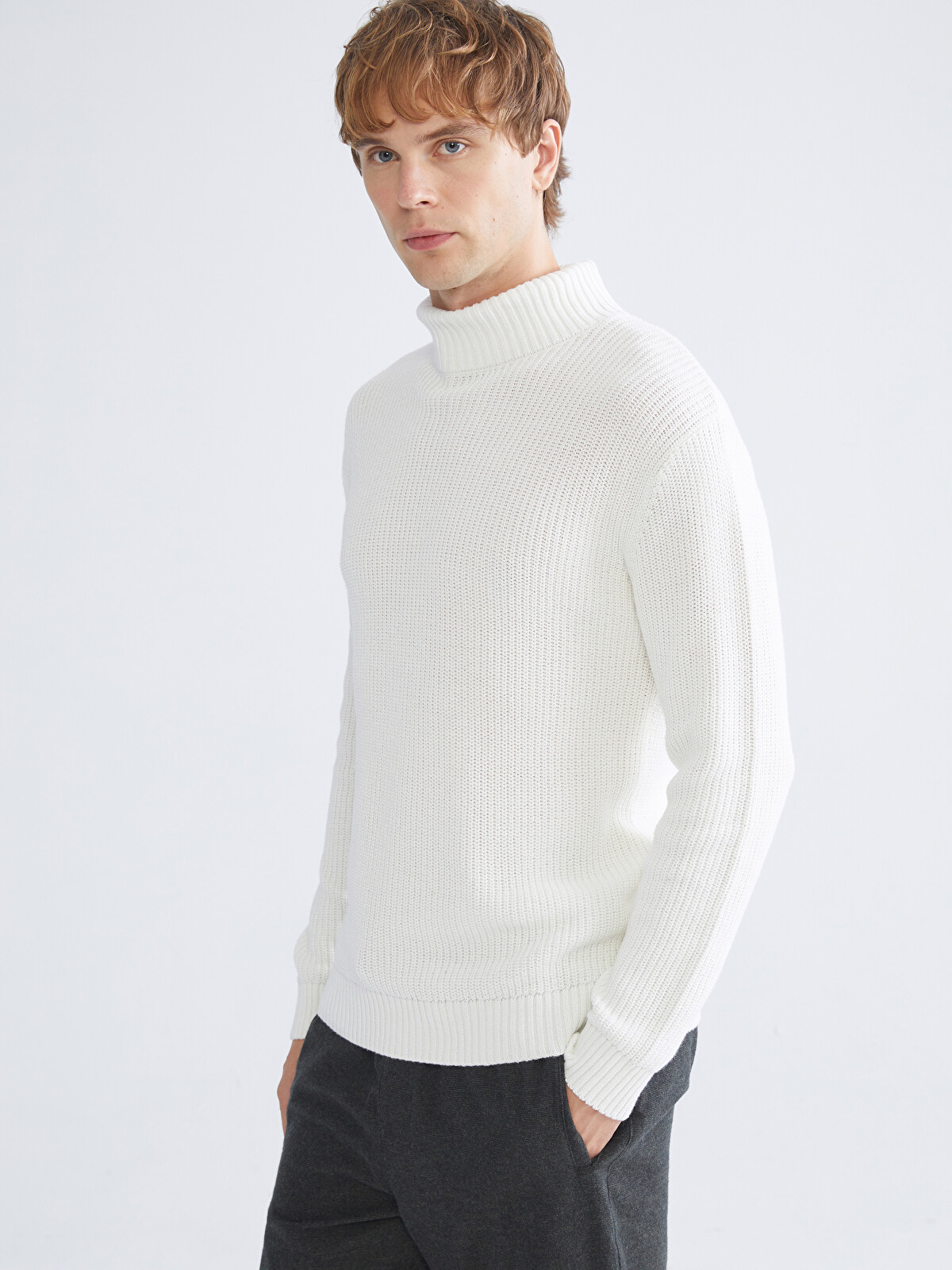 XSIDE Fisherman's Collar Men's Knit Sweater - W5AF78Z8-FDU | LC