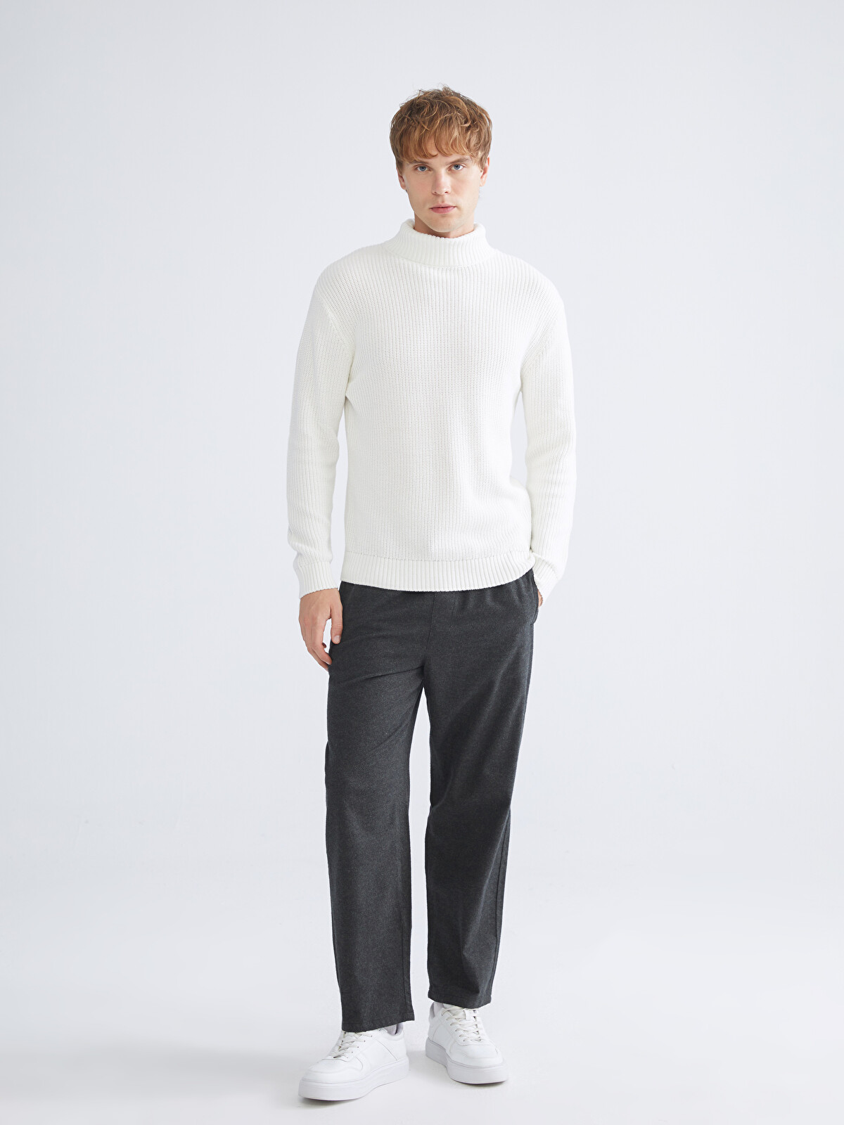 XSIDE Fisherman's Collar Men's Knit Sweater - W5AF78Z8-FDU | LC
