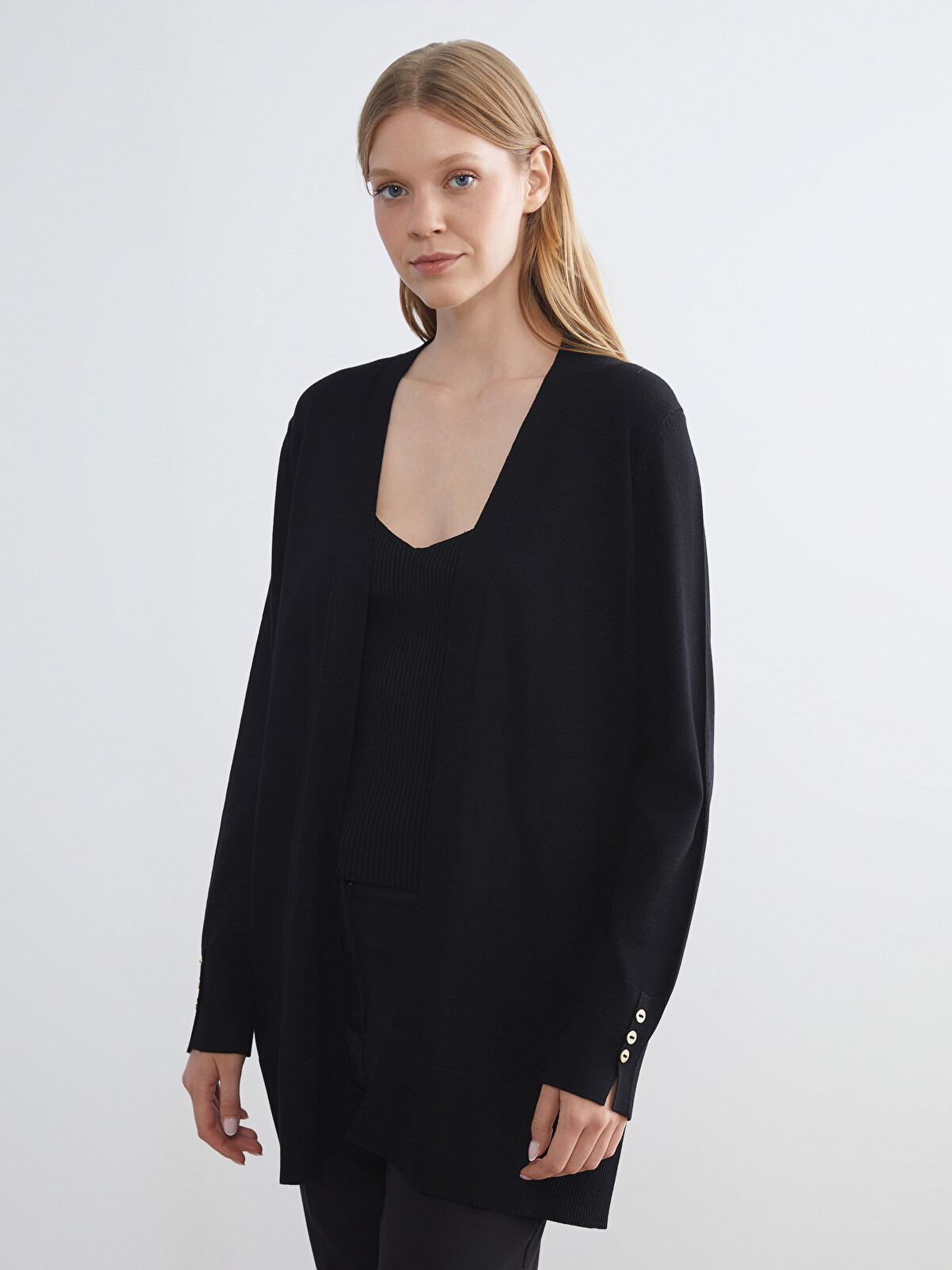LCWAIKIKI Classic Cardigan Tricotat cu Guler Șal pentru Femei