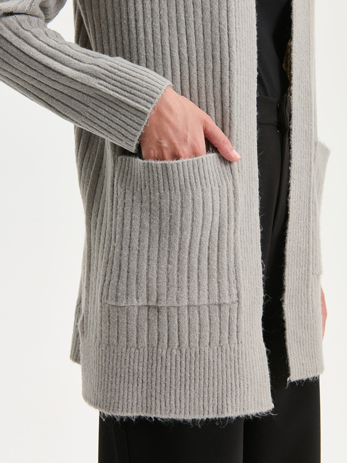 LCW Grace Shawl Collar Women's Knitwear Cardigan - W5AS80Z8-CT3