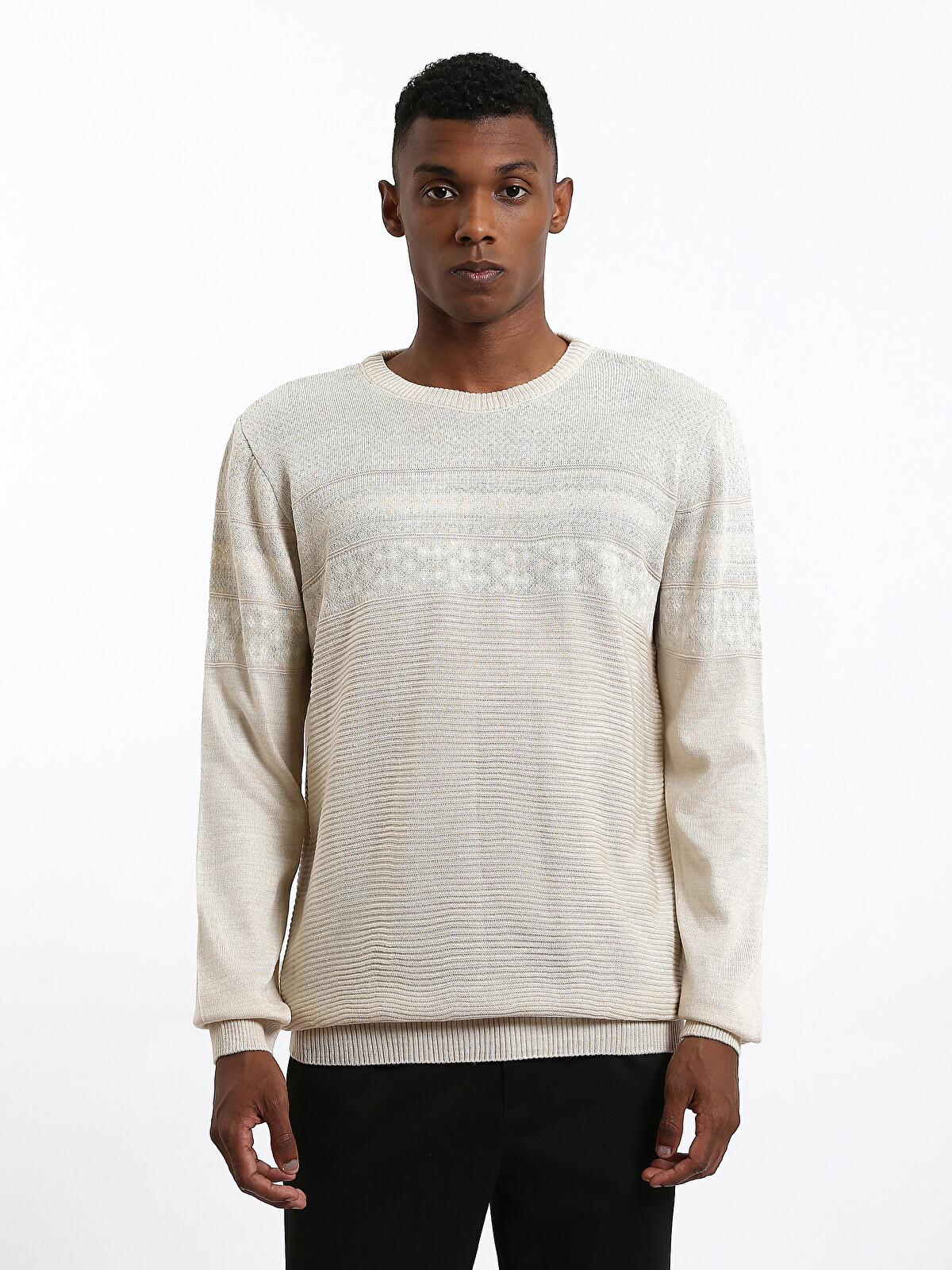 LCWAIKIKI Classic Crew Neck Long Sleeve Men's Tricot Sweater