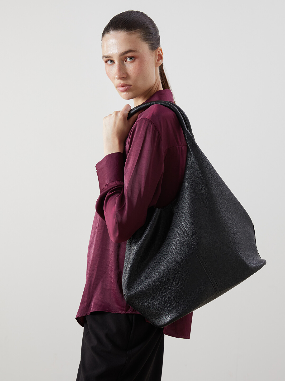 LCW ACCESSORIES Leather-Look Women's Shoulder Bag - W5BD22Z8-RQL