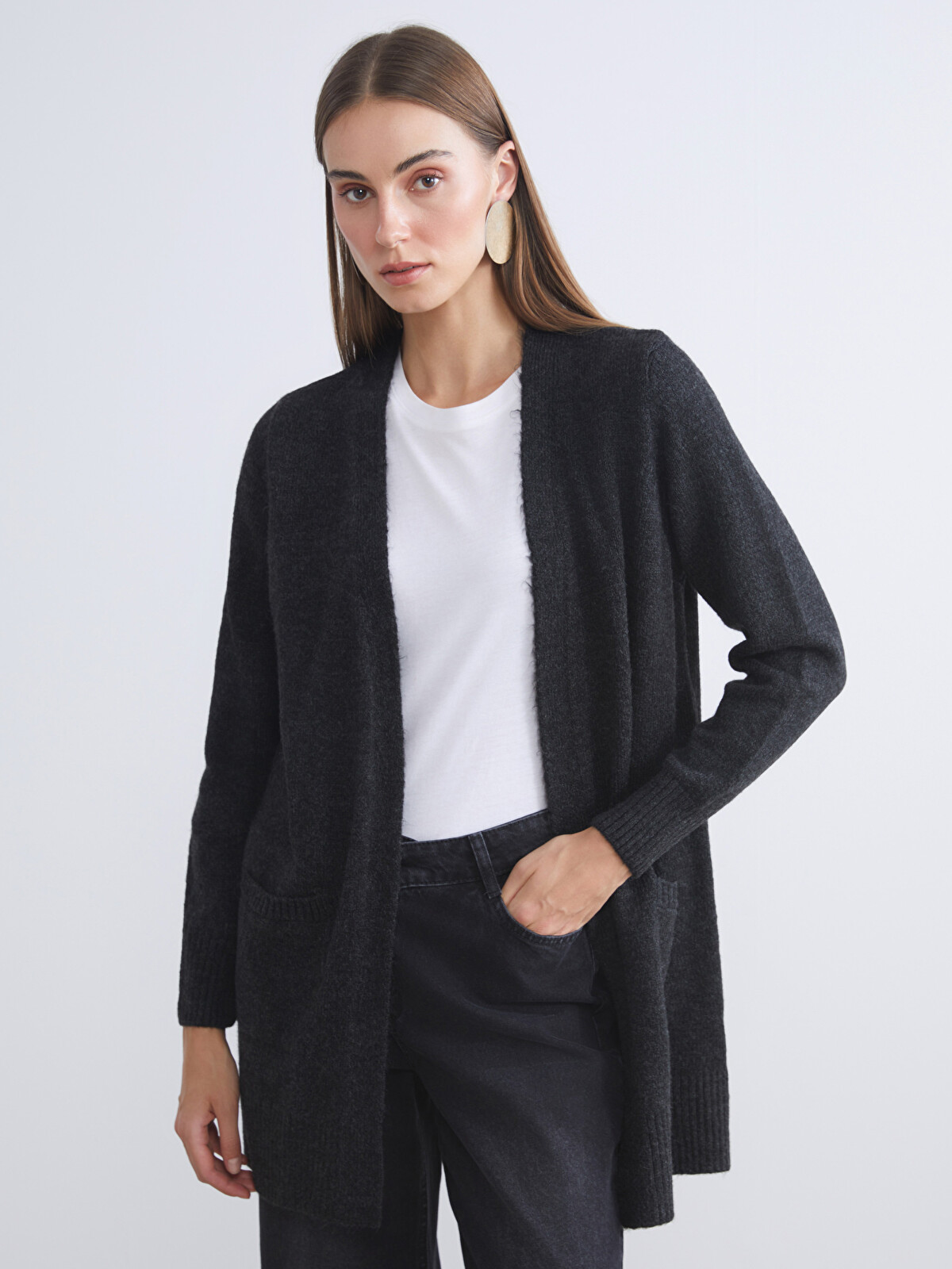 LCWAIKIKI Classic Shawl Collar Women's Knitwear Cardigan