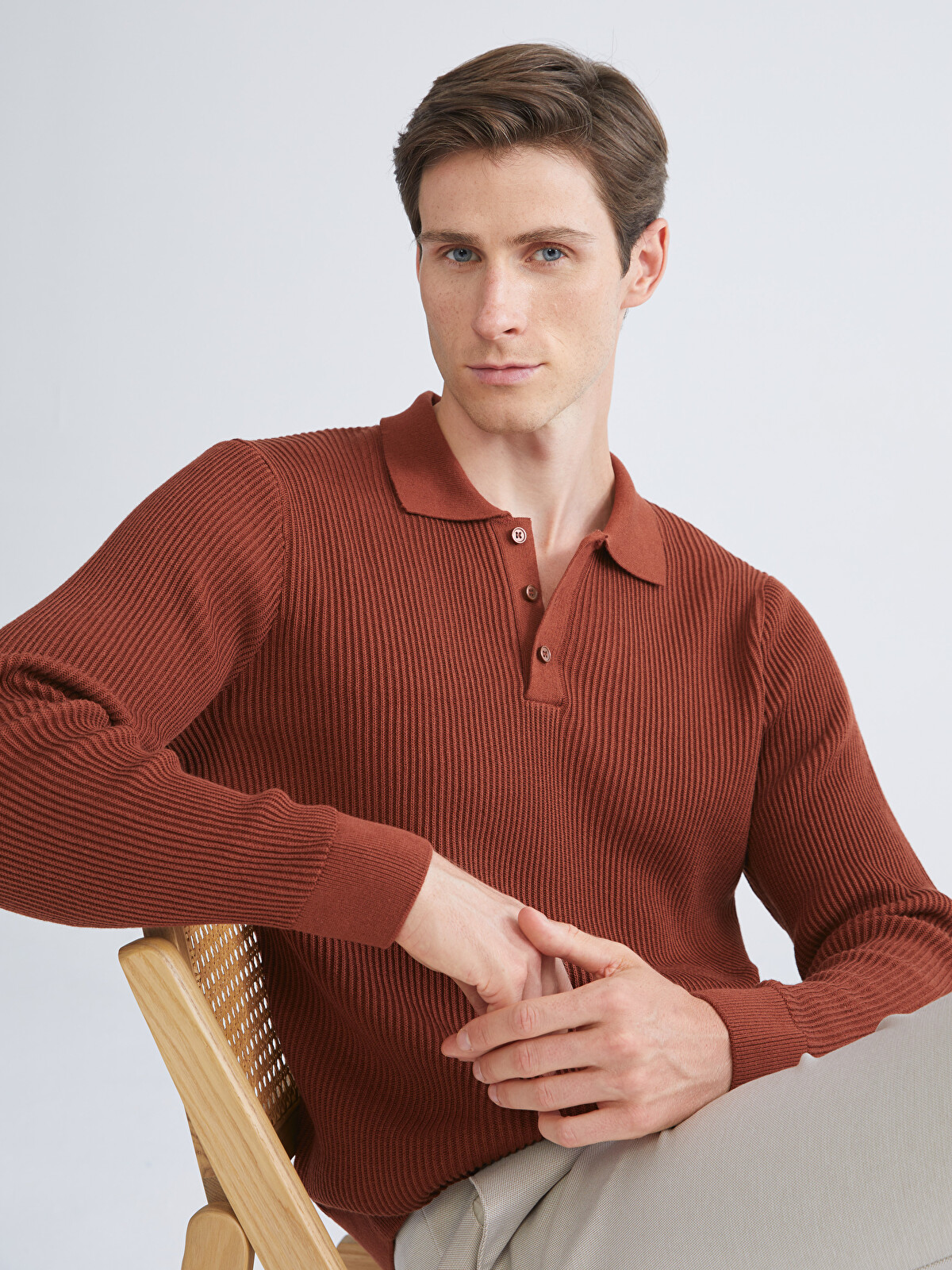 second layer ニットポロ SECOND/LAYER（セカンドレイヤー）の「＜SECOND LAYER＞ P/SWETAER