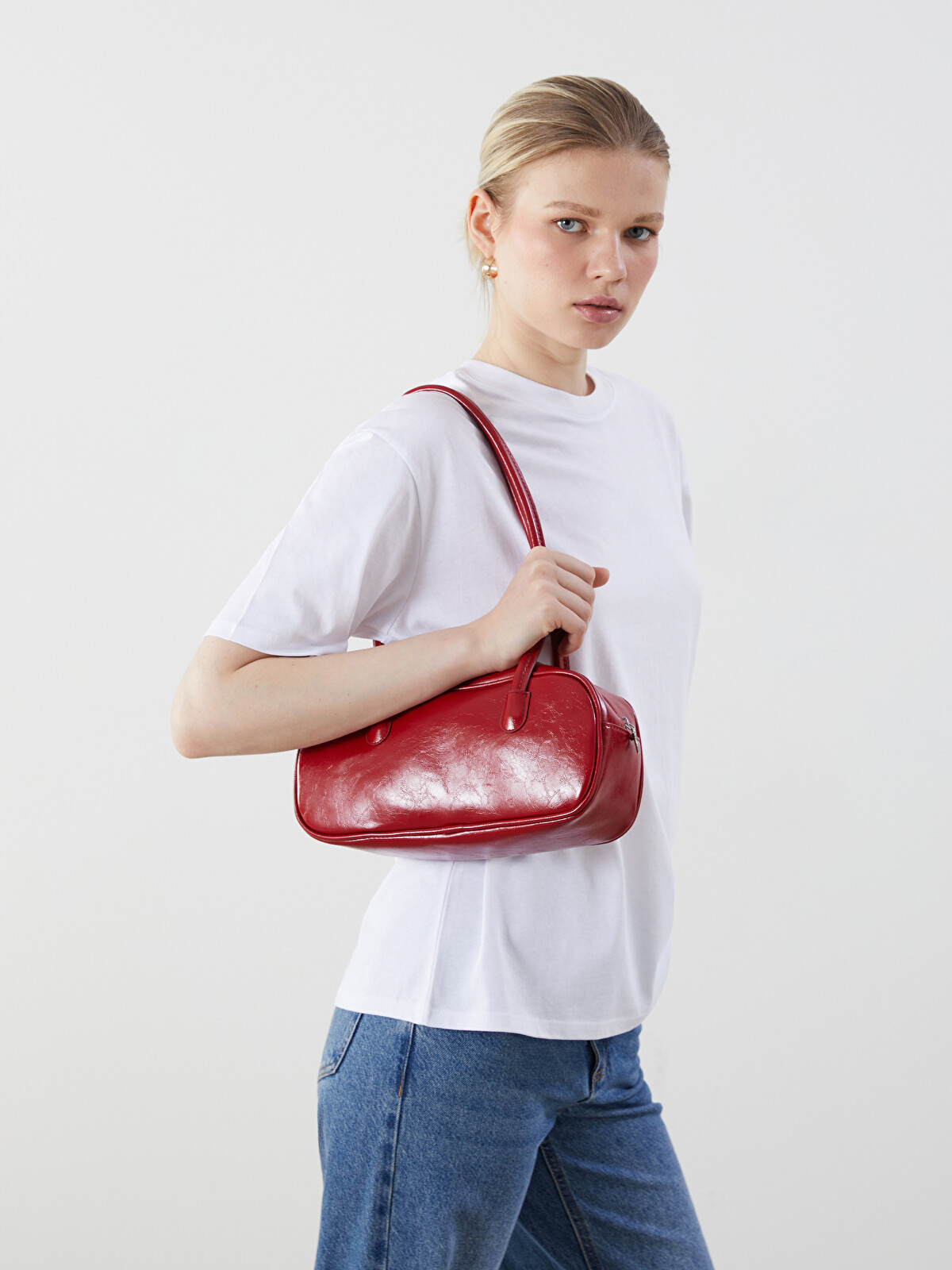 LCW ACCESSORIES Deri Görünümlü Kadın Kol Çantası - W5BR68Z8-CRT