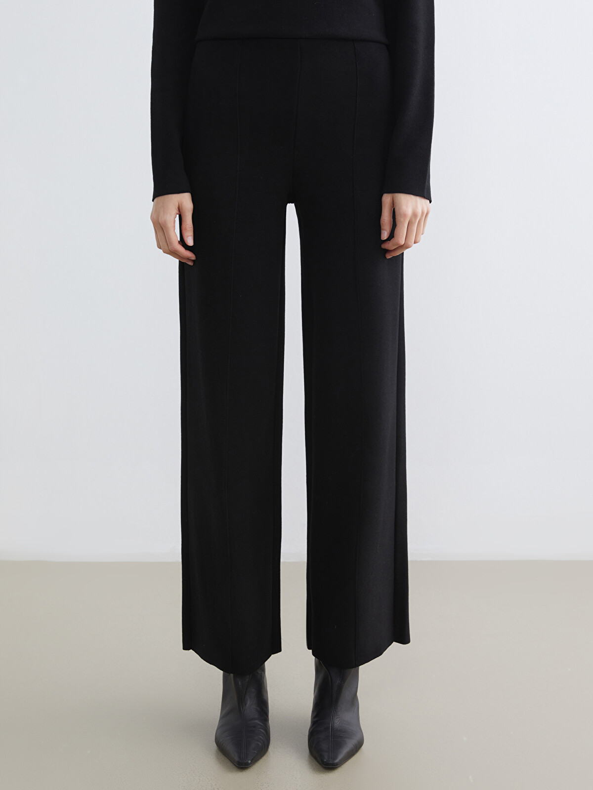 LCW Vision Elastic Waist Wide Leg Women's Trousers - W5BU52Z8-CVL