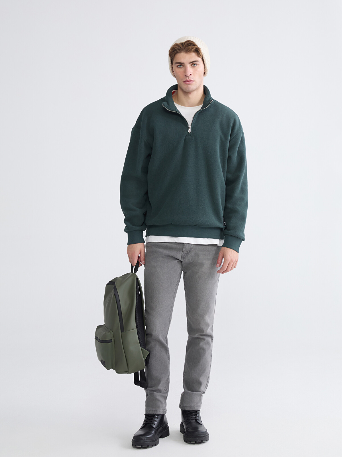 XSIDE Polar Men's Thick Sweatshirt - W5DB09Z8-ZHG - LC Waikiki