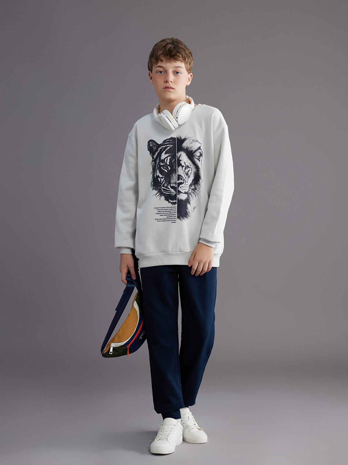 LCW Kids Bisiklet Yaka Erkek Çocuk Eşofman Takımı - W5DB74Z4-ZAK | LCW