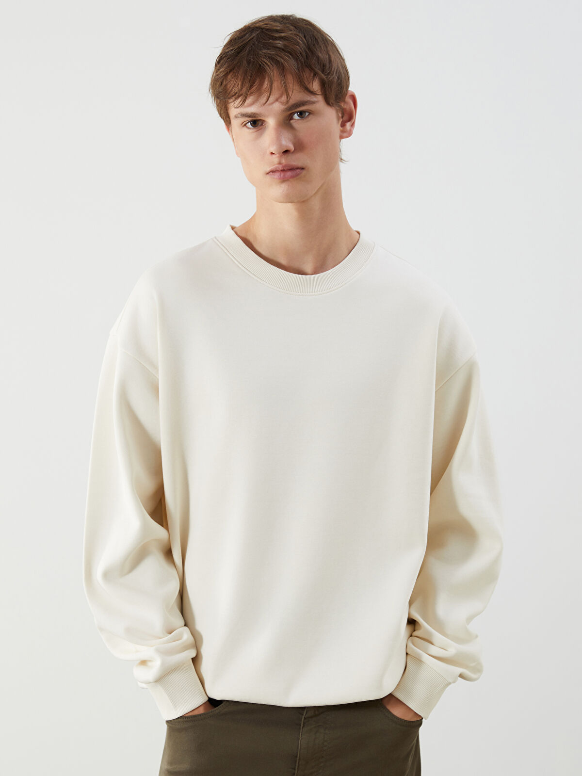 XSIDE Crew Neck Long Sleeve Thick Men's Sweatshirt -W5DB93Z8