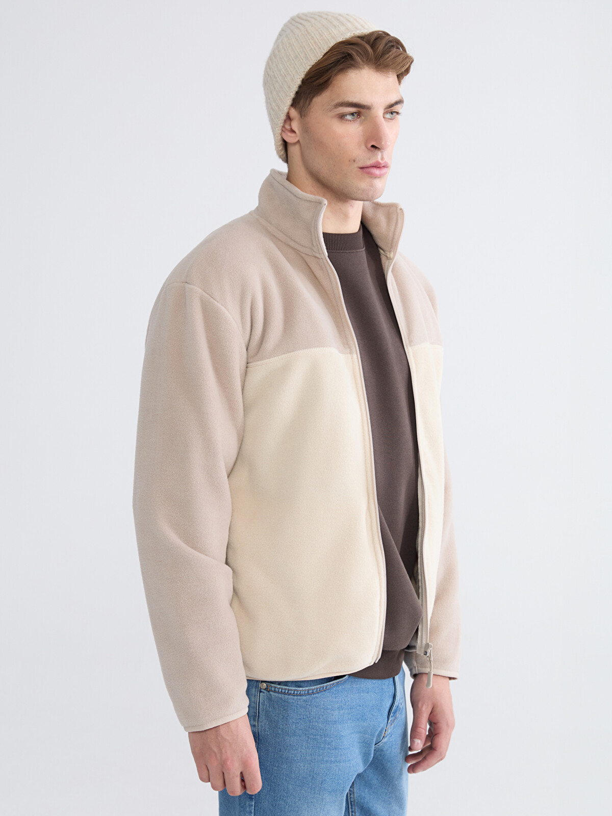 XSIDE Funnel Neck Polar Men's Zippered Sweatshirt - W5DC75Z8-YCP