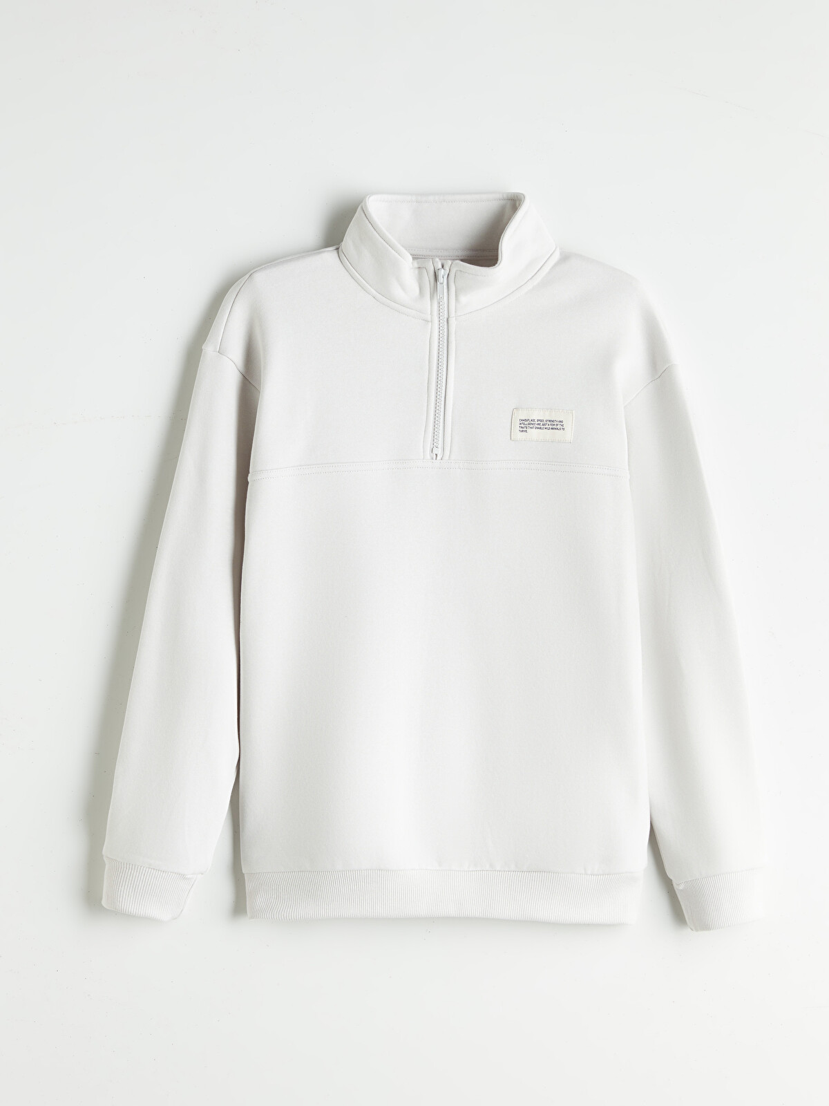 LCW Kids Funnel Neck Boys' Thick Sweatshirt - W5DE08Z4-ZAK | LC