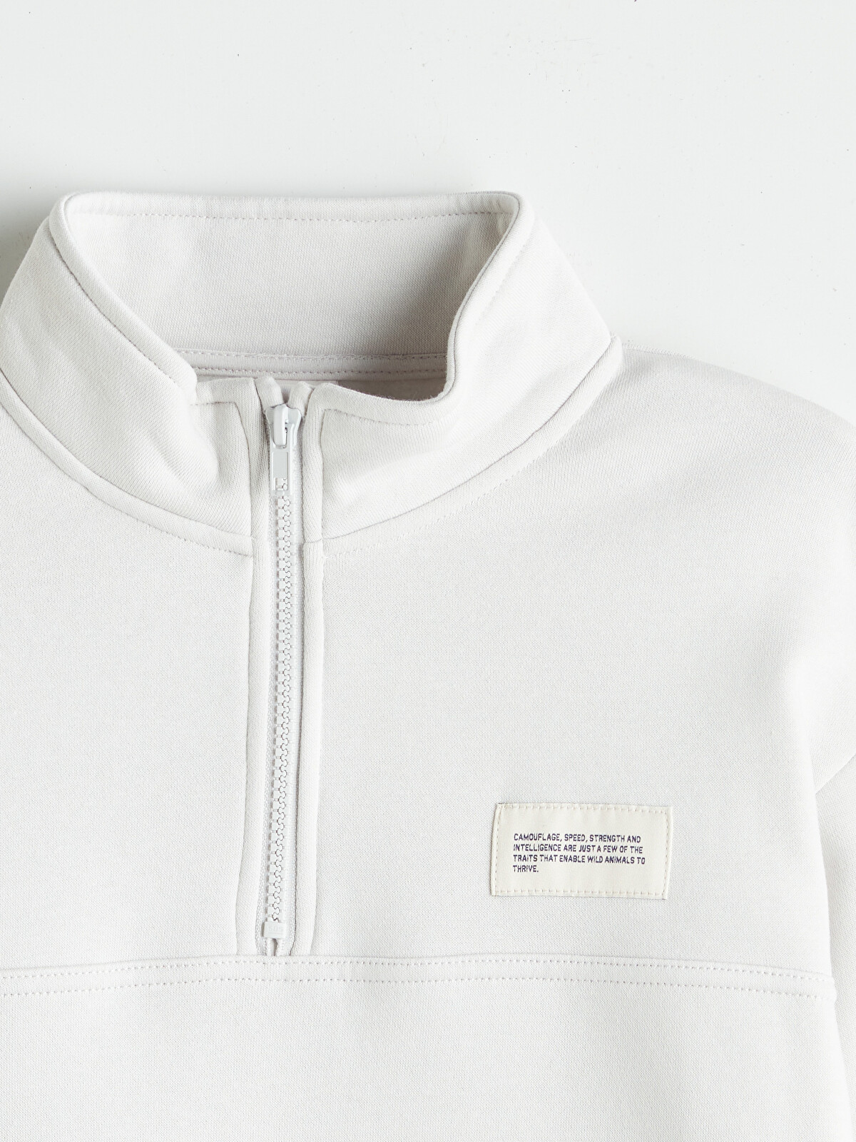 LCW Kids Funnel Neck Boys' Thick Sweatshirt - W5DE08Z4-ZAK | LC