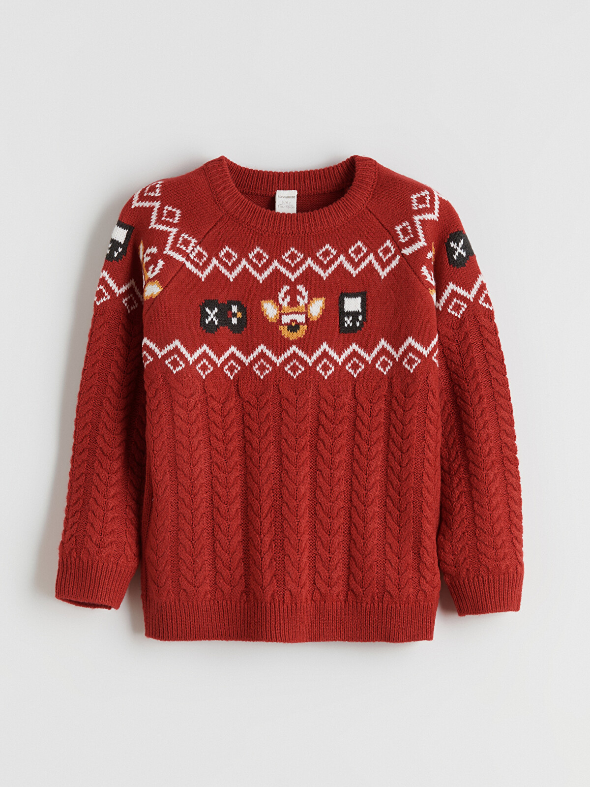 LCW Kids New Year Themed Boys' Knit Sweater - W5DI75Z1-HJY | LC