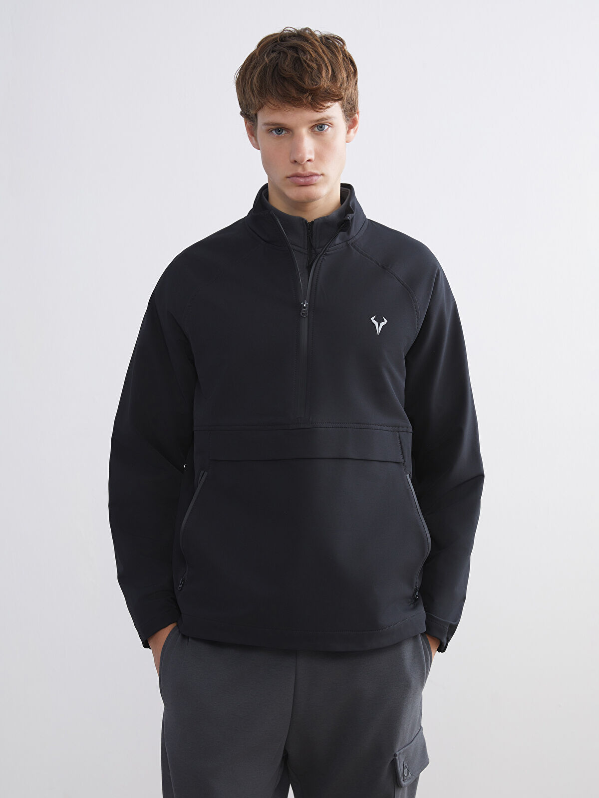 CQT×2 SOUTHBLUE Lacivert Standart Kalıp Ceket Yaka Erkek Kaşe Kaban