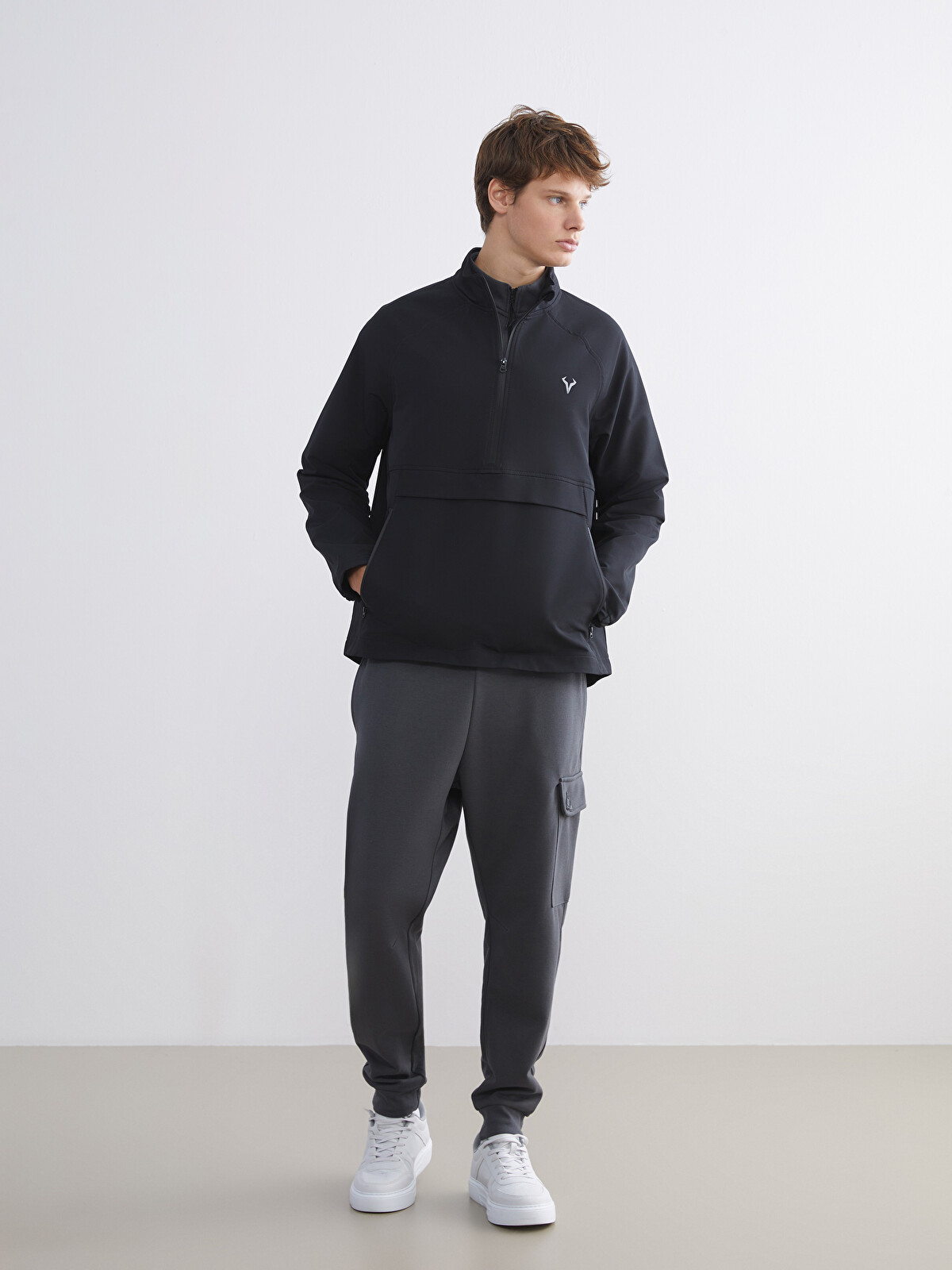 XSIDE ACTIVE Zippered Funnel Neck Men's Sweatshirt - W5DT48Z8-CVL