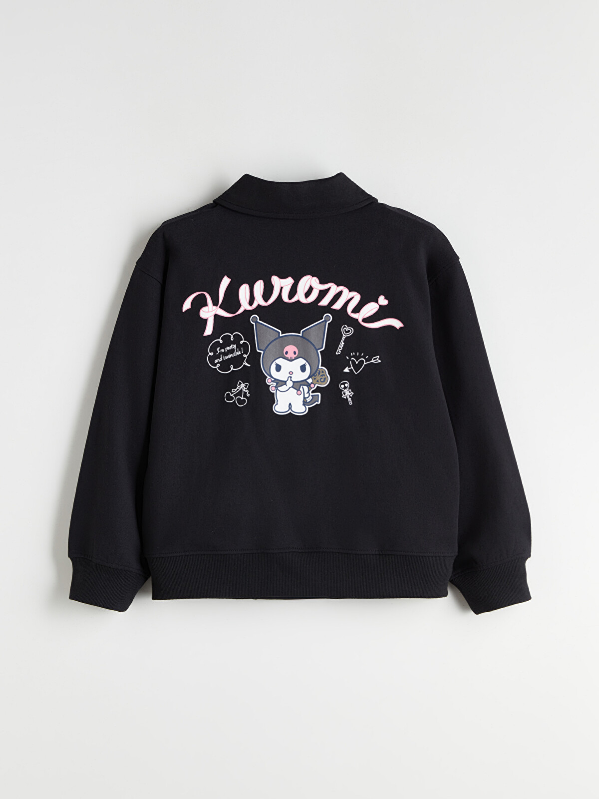 LCW Kids Kuromi Printed Girls' Thick College Jacket - W5EA02Z4-CVL