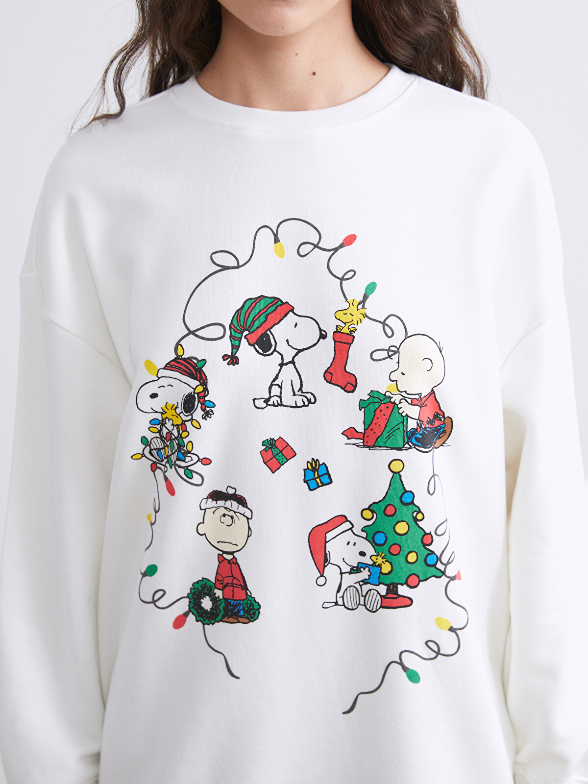 XSIDE Snoopy Printed Oversize Women's Thick Sweatshirt - W5EQ24Z8