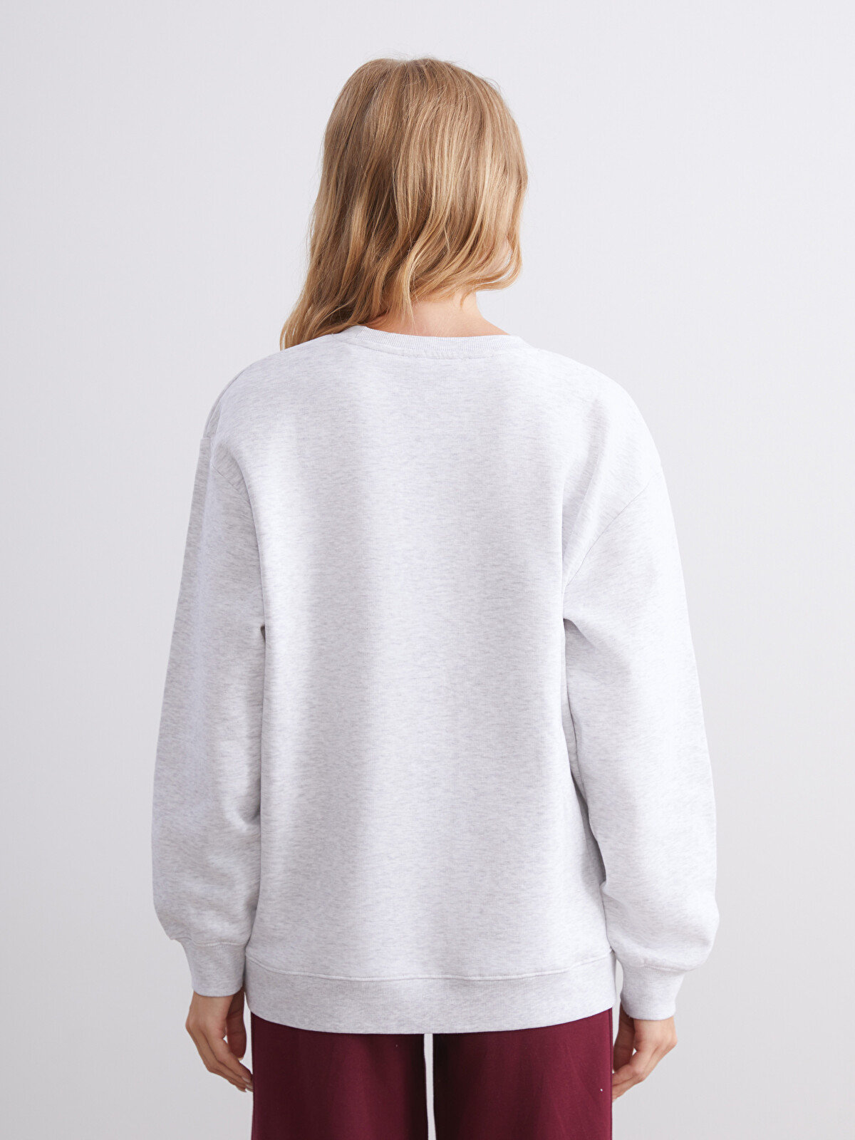 XSIDE Embroidered Oversize Women's Thick Sweatshirt - W5ER62Z8-CY9