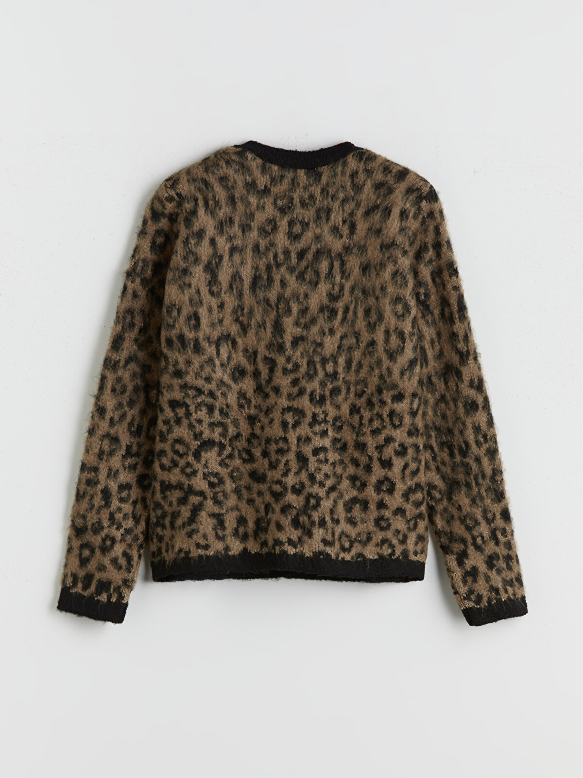 LCWAIKIKI Classic Cardigan Tricotat cu Imprimeu Leopard pentru