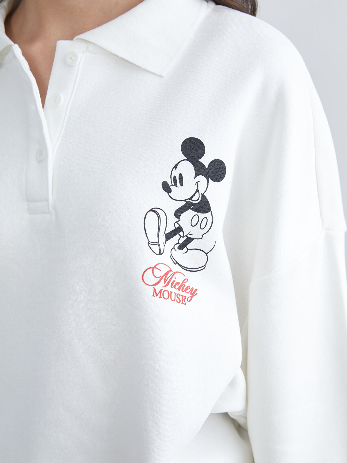 XSIDE Mickey Mouse Printed Women's Thick Sweatshirt -W5ET33Z8-R9J