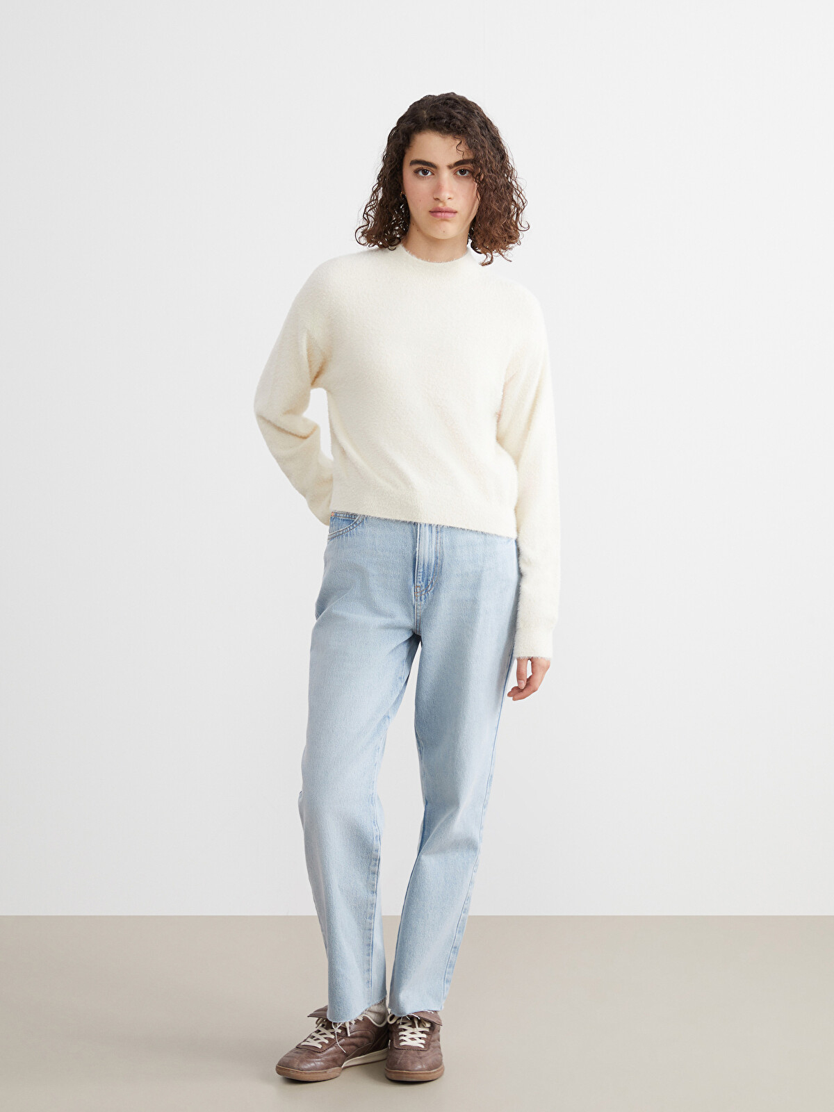 XSIDE Funnel Neck Women's Knit Sweater - W5EV09Z8-R9J - LC Waikiki